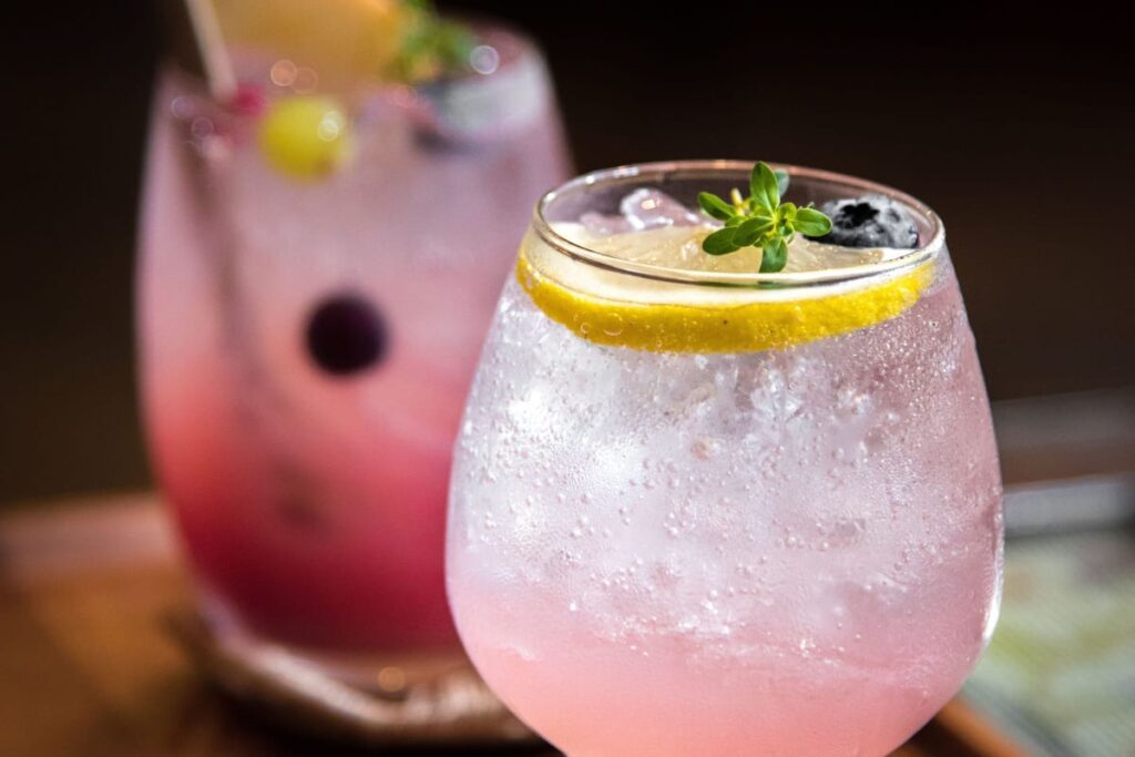Image of drinks to suggest mocktails, not alcohol to help during flu season.